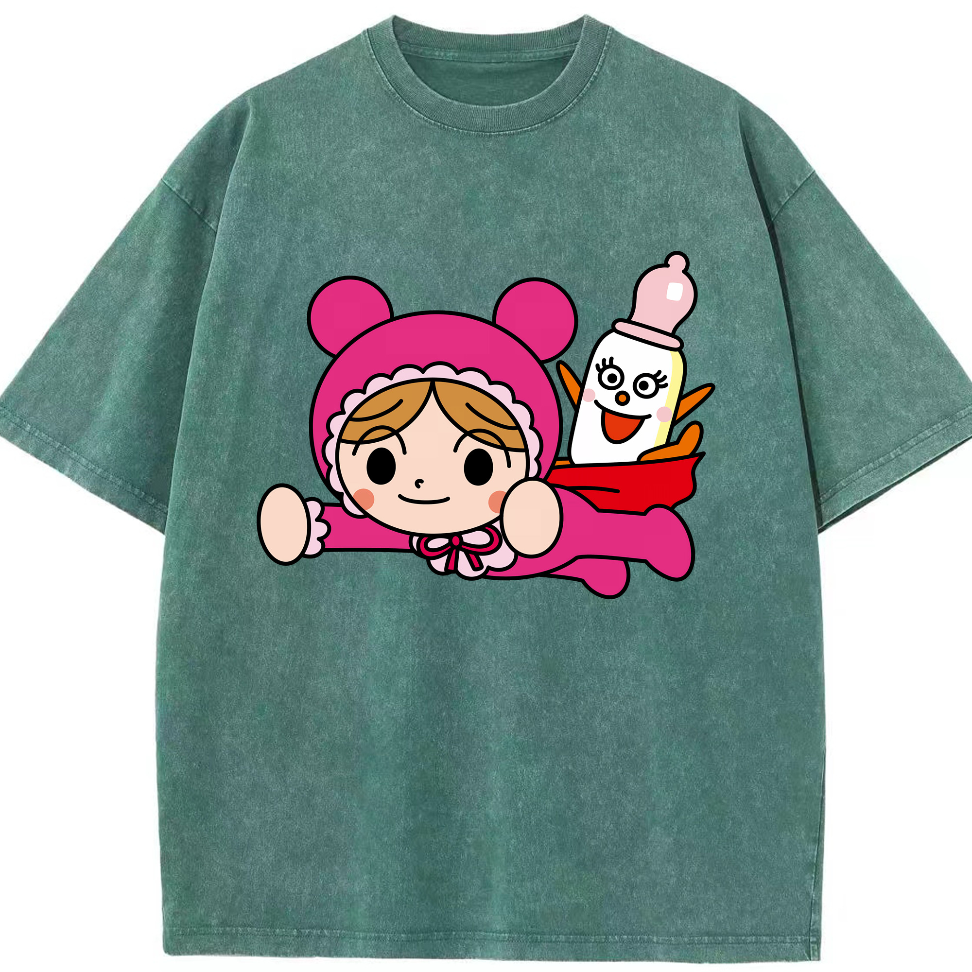 （画像用） アンパンマン Anpanman 綿100% ヴィンテージ風 半袖Tシャツ（フロントプリント）